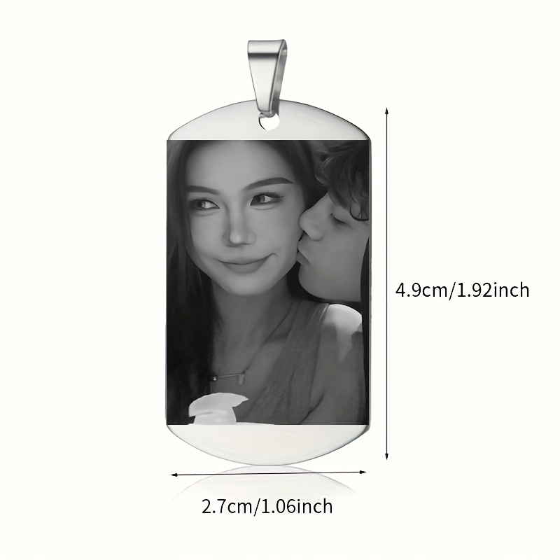 Custom Engraved Necklace 201 Stainless Steel Waterproof Gift for Men Couples